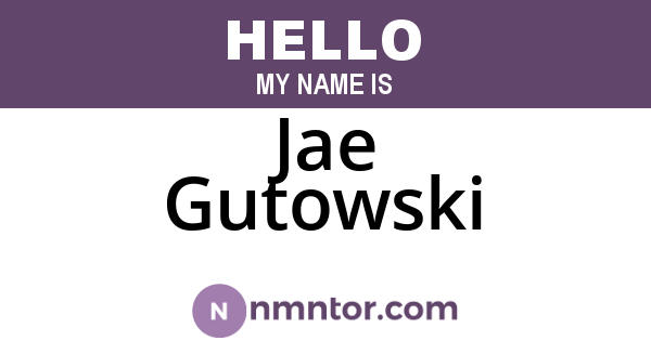 Jae Gutowski