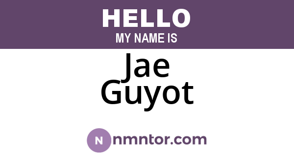 Jae Guyot