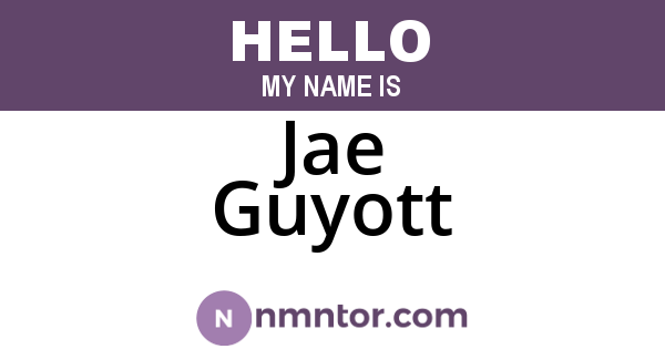 Jae Guyott