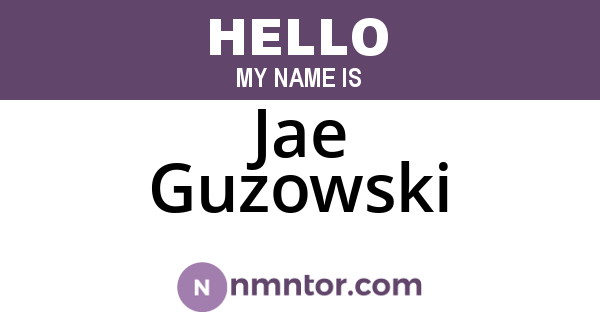 Jae Guzowski