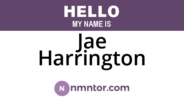 Jae Harrington