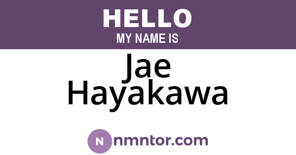 Jae Hayakawa