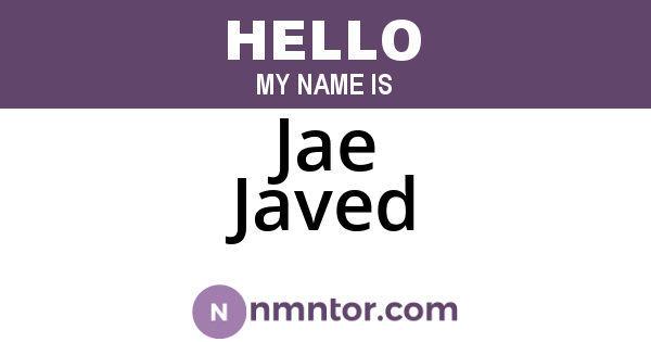 Jae Javed