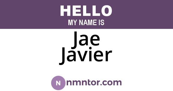 Jae Javier