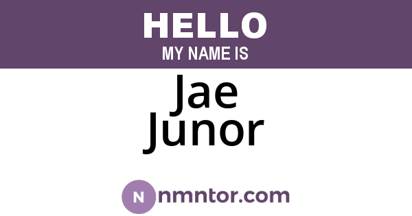 Jae Junor