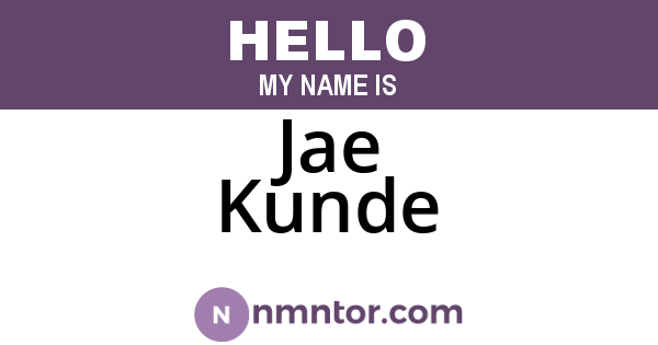 Jae Kunde