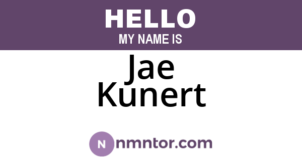Jae Kunert