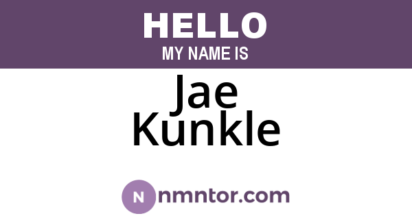 Jae Kunkle