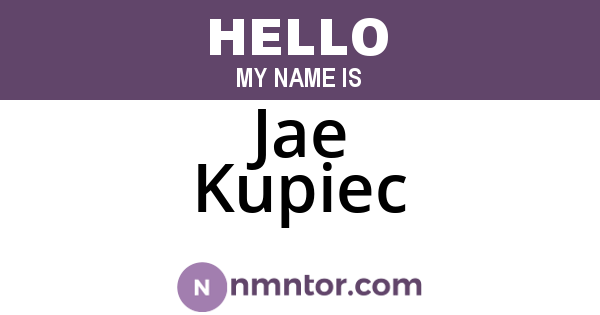 Jae Kupiec