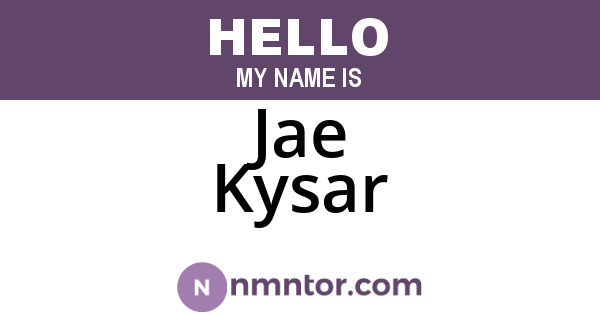 Jae Kysar