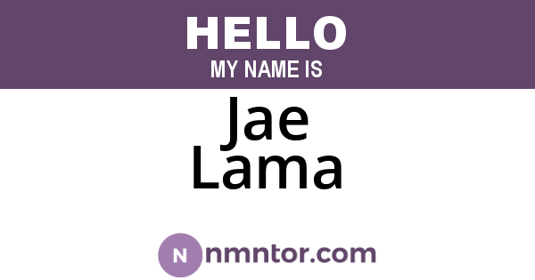 Jae Lama