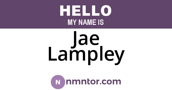 Jae Lampley
