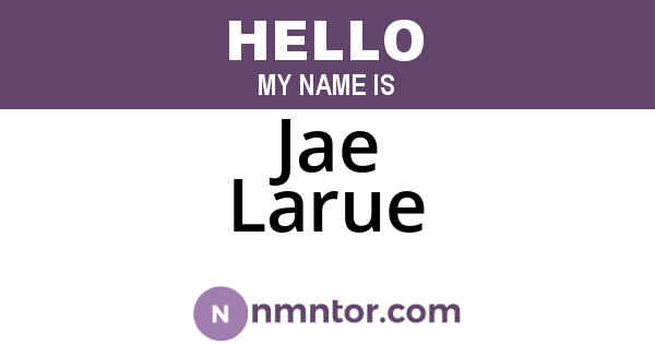 Jae Larue