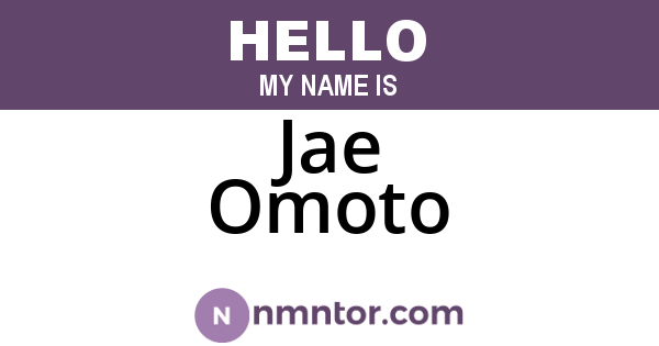 Jae Omoto