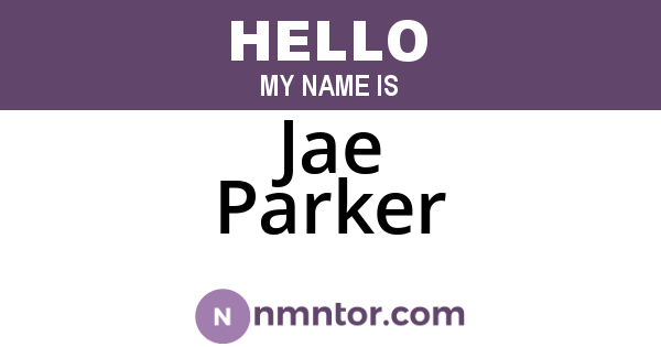 Jae Parker