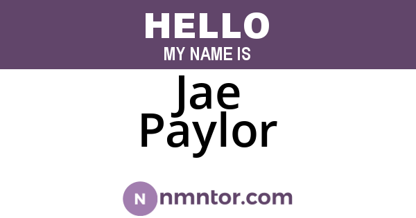 Jae Paylor