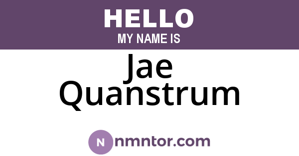 Jae Quanstrum