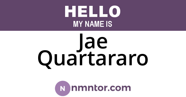 Jae Quartararo
