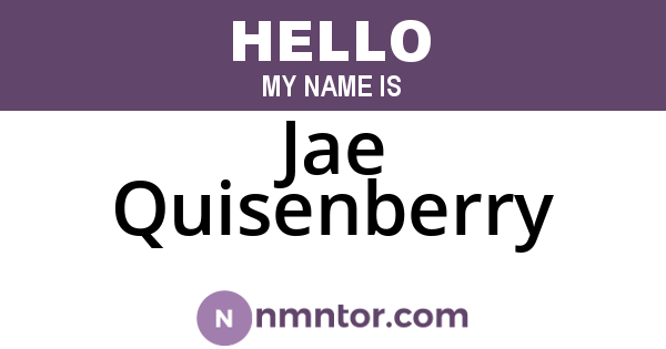 Jae Quisenberry