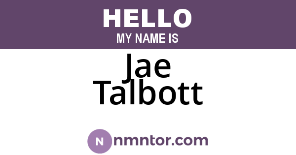 Jae Talbott