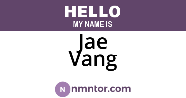 Jae Vang