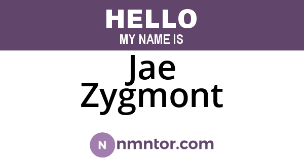 Jae Zygmont