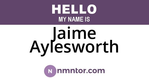 Jaime Aylesworth