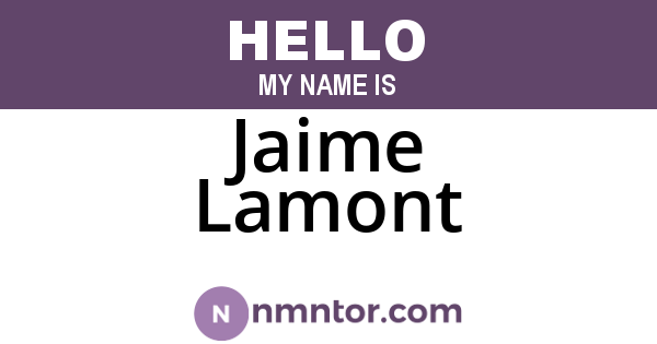 Jaime Lamont