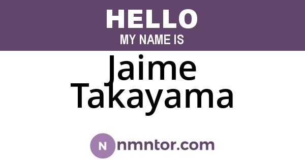 Jaime Takayama
