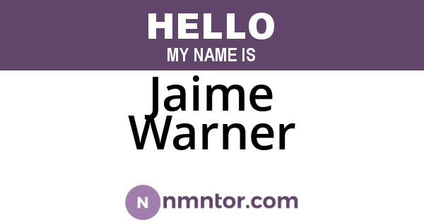 Jaime Warner