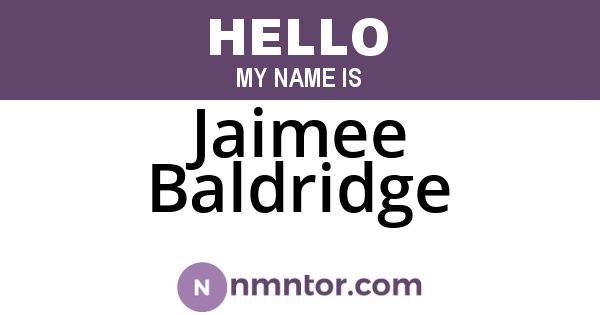 Jaimee Baldridge