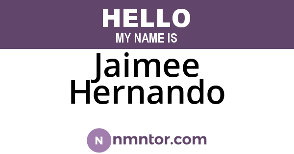 Jaimee Hernando