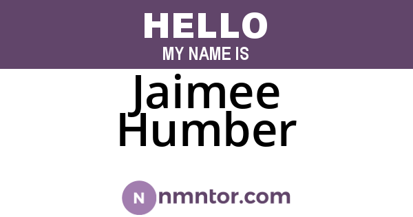 Jaimee Humber