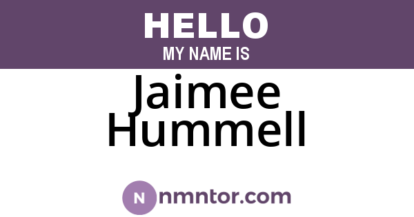 Jaimee Hummell