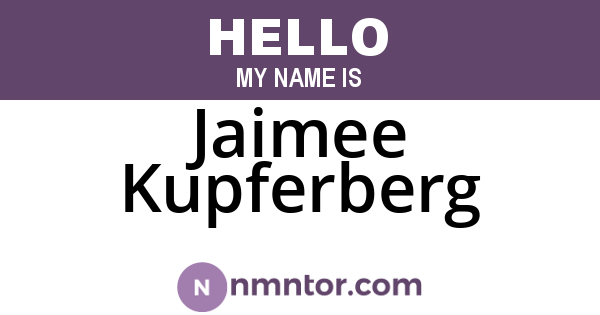 Jaimee Kupferberg
