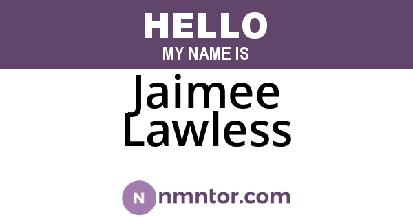 Jaimee Lawless