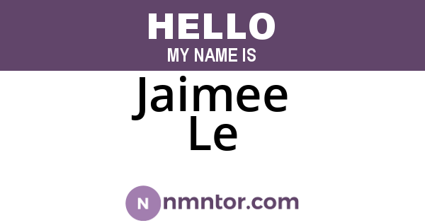 Jaimee Le