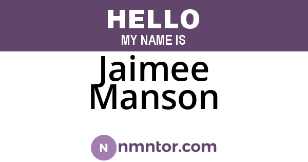 Jaimee Manson
