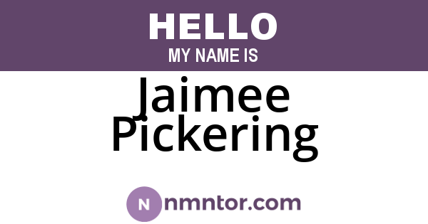 Jaimee Pickering