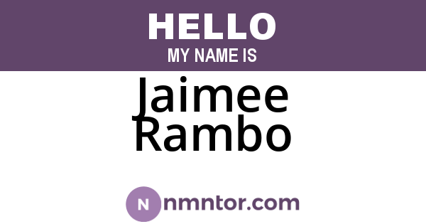 Jaimee Rambo
