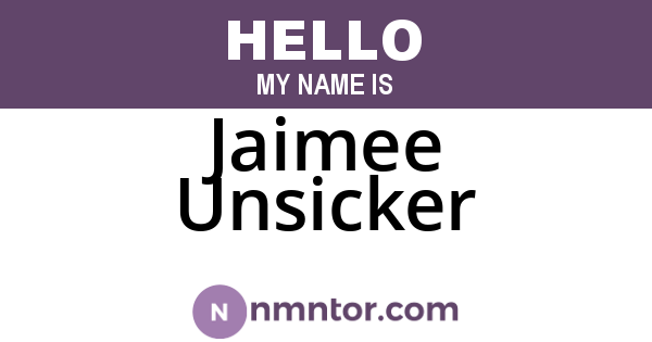 Jaimee Unsicker