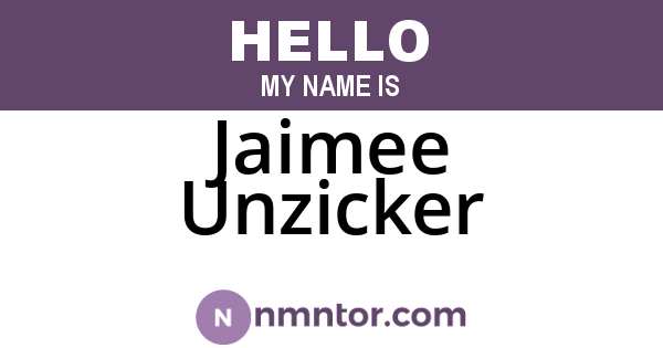 Jaimee Unzicker