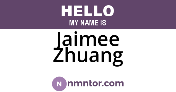 Jaimee Zhuang