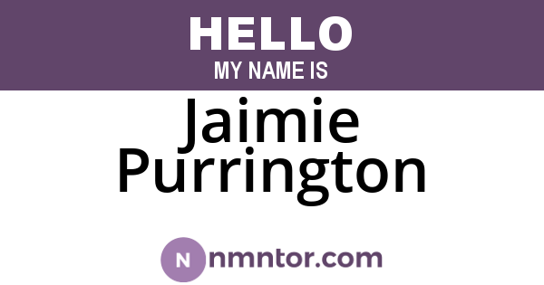 Jaimie Purrington