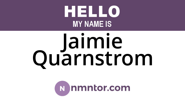 Jaimie Quarnstrom