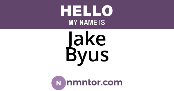 Jake Byus