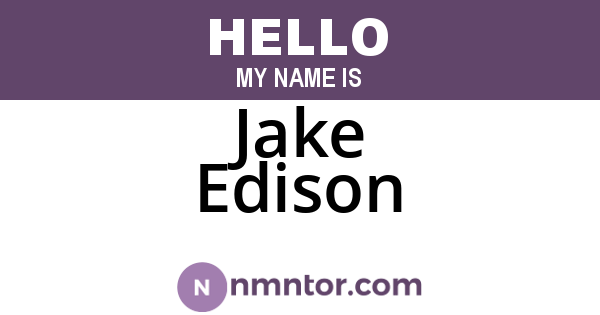 Jake Edison