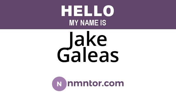 Jake Galeas