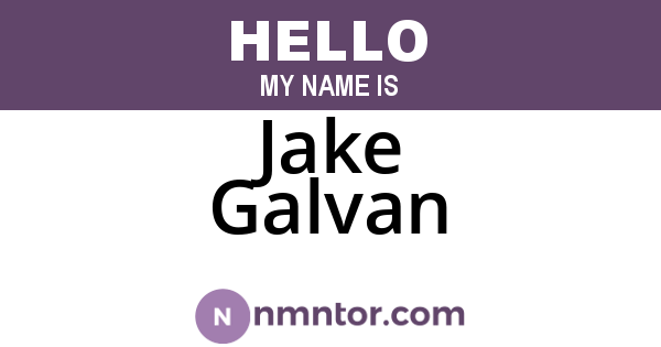 Jake Galvan
