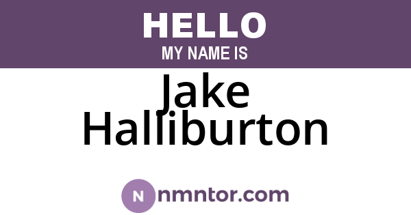 Jake Halliburton